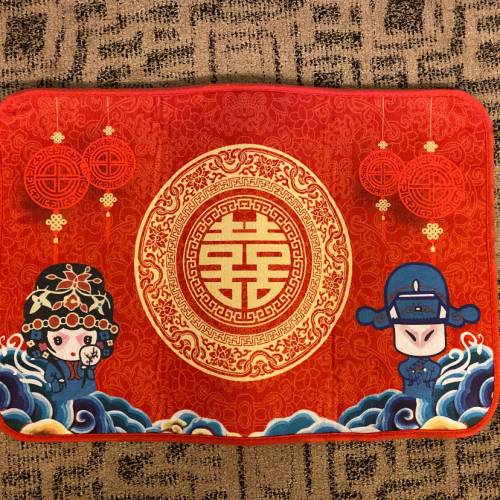 結婚物資 過大禮/上頭中式紅色枱布+人情袋+中式結婚紅地氈