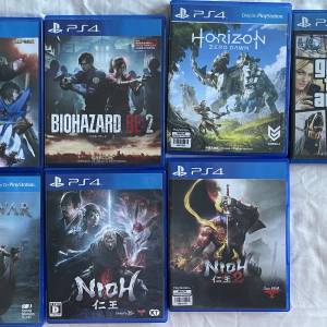 PS4 - god of war, DMC4, RE2 remake, 仁王1, 2
