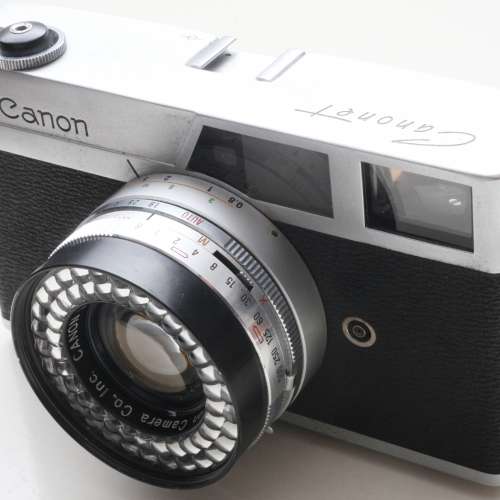 Canon 1.9大光圈Canonet全機械黃斑疊影對焦旁軸機,操作正常易用(1961年古董)