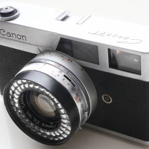 Canon 1.9大光圈Canonet全機械黃斑疊影對焦旁軸機,操作正常易用(1961年古董)