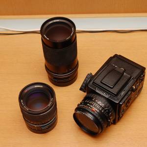 Hasselblad 202FA + E12 + zeiss 80mm CFE + 150 FE + 250 FE