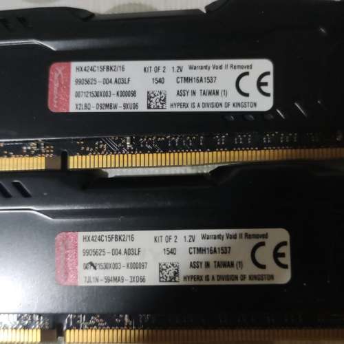 Kingston DDR4 2400 16GB Kit (2x8GB) Desktop Ram