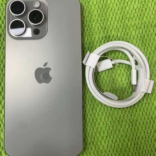 99%New iPhone 15 Pro Max 512GB 原色 電池效能100% AppleCare+ to 2025-12-19 香港...