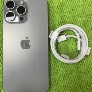 99%New iPhone 15 Pro Max 512GB 原色 電池效能100% AppleCare+ to 2025-12-19 香港...