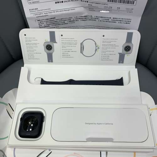 全新Apple Watch SE2 44mm GPS 黑色 香港行貨 電池效能100% 全套有盒有配件 Apple ...