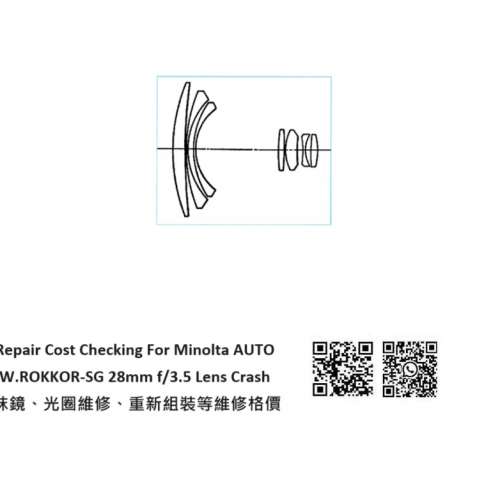 Repair Cost Checking For Minolta AUTO W.ROKKOR-SG 28mm f/3.5 Lens Cleaning