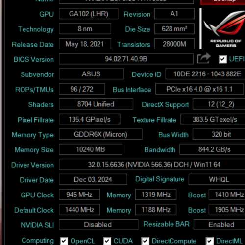 ROG Strix GeForce RTX&trade; 3080 V2 OC