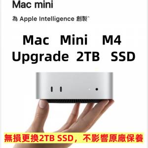 2TB SSD for Mac Mini M4 Upgrade 無損更換 唔影響原廠保固