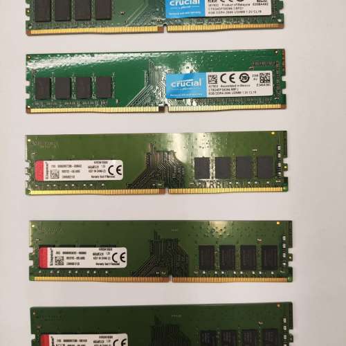 DDR4 2666mhz Desktop Ram 8GB; 共5條; $60 / 條; 5條 $250
