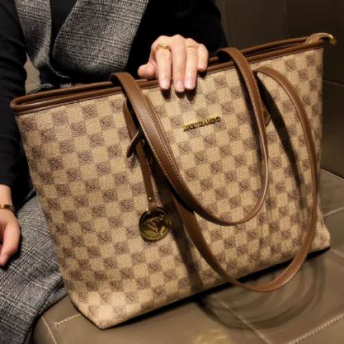 全新2025真皮高級訂製大容量通勤單肩手提托特大包