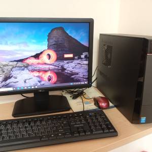 聯想牌子(LENOVO )纖細型桌上電腦組合