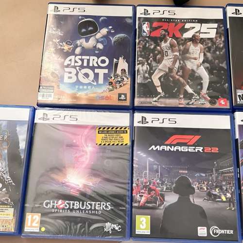放PS5 Slim 光碟版 Disc 有3個原裝手掣 一堆GAME (ASTRO BOT , MONSTER HUNTER , N...
