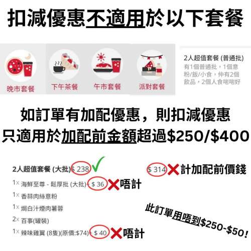 [私人回贈3%] Pizza Hut 必勝客外送/外賣自取代叫優惠 ($250-$50/$400-$100/大批買...
