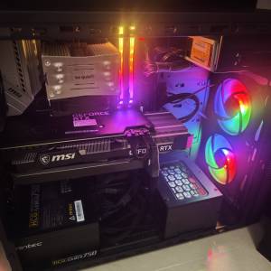 AMD 5600X,Msi b550m mortar wifi,DDR4 3200MHz 32GB(2x16GB),Msi RTX3070,750w金牌...