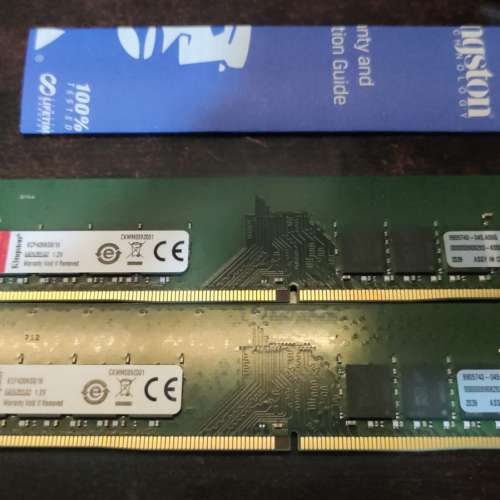 Kingston DDR4 2666 16Gx2 共32GB Desktop Ram