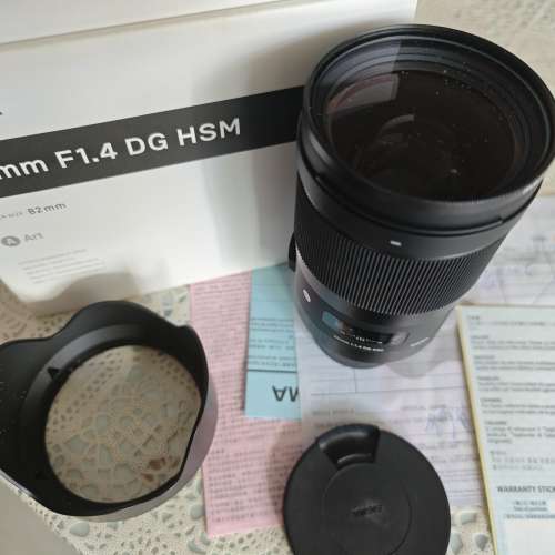 出售Sigma Art 40 F/1.4 DG E mount 98%新有保