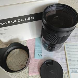 出售Sigma Art 40 F/1.4 DG E mount 98%新有保