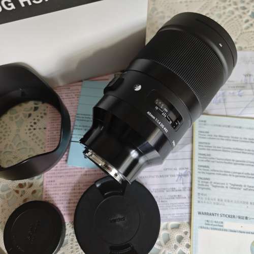 出售Sigma Art 40 F/1.4 DG E mount 98%新有保