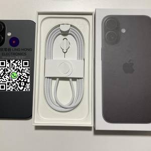 全新 iPhone 16 128gb eSim+實體sim 黑色 無鎖 原裝無拆 英/澳/日/歐版 一年原廠保...
