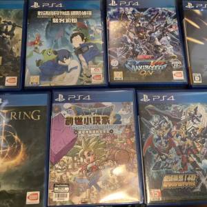 PS4 game (Gundam, 機戰, 駭客追憶, Elden ring, 創世小玩家2, 地球防衛軍5)
