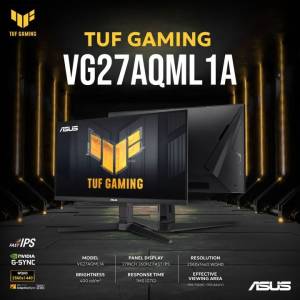 Asus VG27AQML1A TUF 260Hz 2K 27″ 電競顯示器 FreeSync Premium G-Sync [行貨,三...