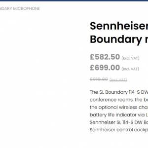 Sennheiser SL Boundary 114-S DW wireless microphone