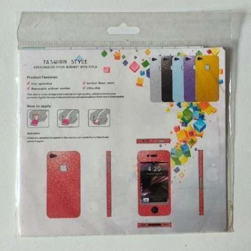 全新 Apple iPhone 4 4S 金色 手機貼
