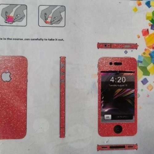 全新 Apple iPhone 4 4S 金色 手機貼