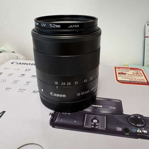 Canon EOS M白色機身連兩鏡及閃光燈