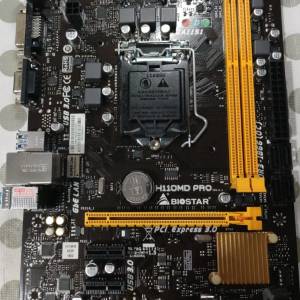 6、7代 低端主版 映泰 H110MD PRO Micro-ATX 主版 (正版Window10Pro) Socket 1151