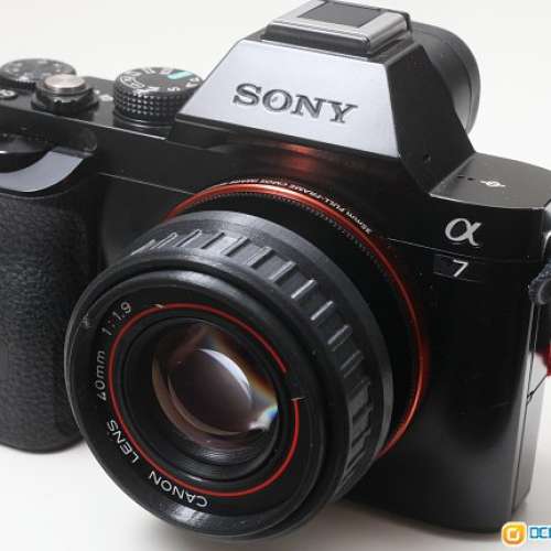 Canon 40mm f/1.9拆自一部名機 AF35ML(改A7及Leica M兩用)利，散景正，擅於處理高光...