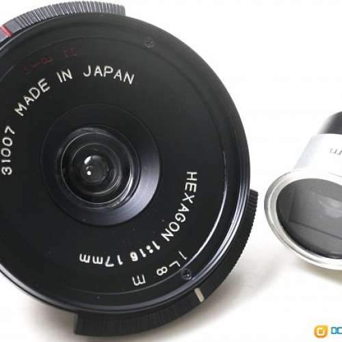 Hexagon 17mm 超廣角 F16(Leica M)連Viewfinder合 GXR M，M8，Epson R-D1，A7