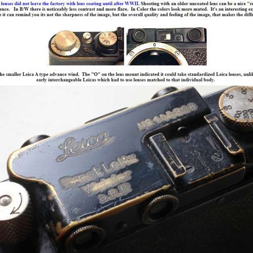 Leica II Boby(L39)產於1934年(黑白菲林首選)影到靚相嘅Black Paint古董黑漆露銅(收...