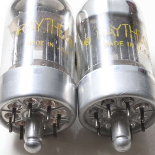 Raytheon 7N7 (金屬座,粉字)驅動胆,加轉換器可直接取替6SN7(附原裝盒)