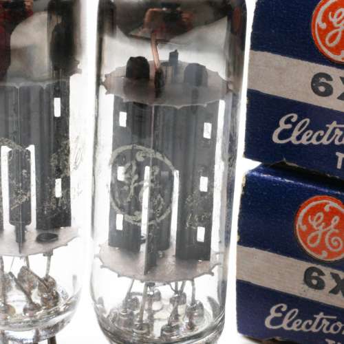GE 6x4真正美國古董整流膽一對,傳統GE音色.1960年美國制造,並非後期版本