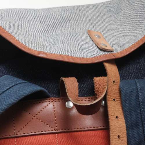 瑞典名牌背包 SANDQVIST 舊款牛皮加帆布，實淨耐用，經典又罕有，附相機內膽，整體...