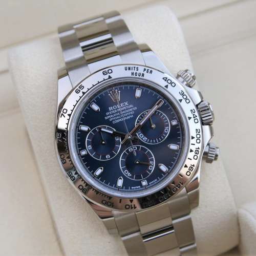 Rolex Cosmograph Daytona White Gold Blue Dial 116509