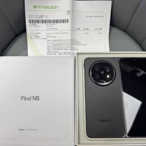 95%New OPPO Find N5 5G 16+512GB 黑色 香港行貨 有衛訊單 保養到2026年2月27日 全...