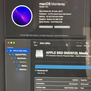 iMac Retina 5K, 27-inch, 2017, intel i7 4.2Ghz, 52GB Ram