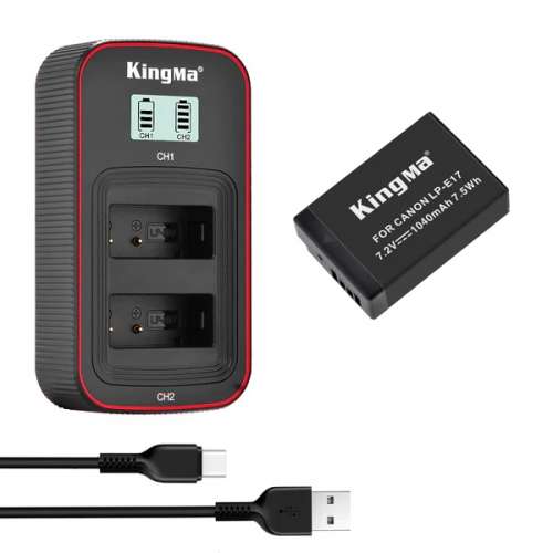 KINGMA Lithium-Ion Battery Pack With Charger For CANON LP-E17 代用鋰電池