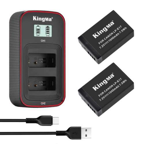 KINGMA Lithium-Ion Battery Pack With Charger For CANON LP-E17 代用鋰電池