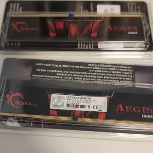 G skill DDR4 3200Hz  1x16GB (有兩條)