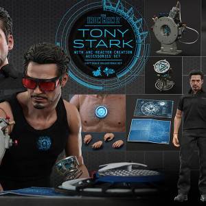 Hot Toys MMS 273 Iron Man 2 – Tony Stark w/ Arc Reactor Creation Accessories