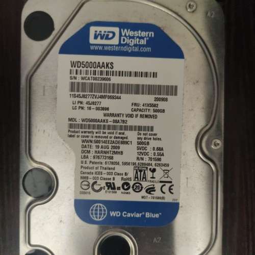 WD 500GB SATA HDD 3.5-inch