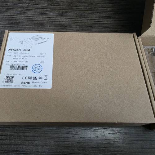 intel  82599 x520 10G sfp+ pcie x8 lan card($100一張，有兩張出售）