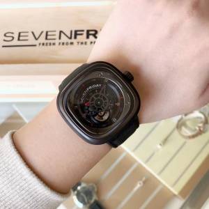 Sevenfriday 七個星期五 P3/01 手錶 原裝進口 機械機芯、藍光玻璃、進口小牛皮帶、...
