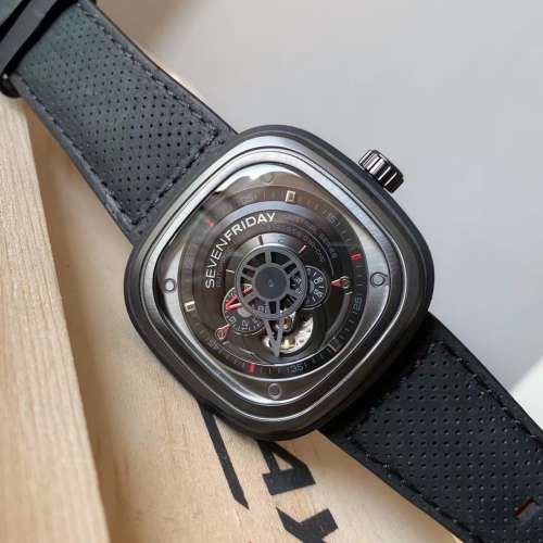 Sevenfriday 七個星期五 P3/01 手錶 原裝進口 機械機芯、藍光玻璃、進口小牛皮帶、...