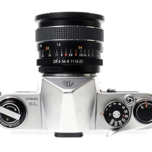 Asahi Pentax SL 35mm SLR Film Camera w/ Cosinon Auto 28mm f2.8 Lens #0035