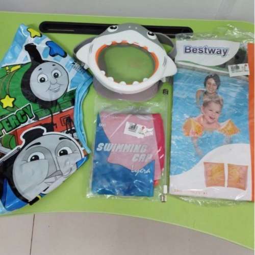 全新Thomas 湯馬士兒童游泳游水用品 New kids swim exercises goggle cap （水泡，...