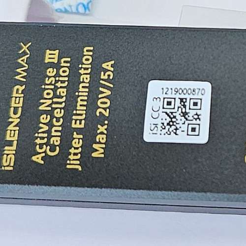 幾乎全新 iFi audio iSilencer MAX（USB-C to USB-C）信號消噪器 最高支援 100W 輸...